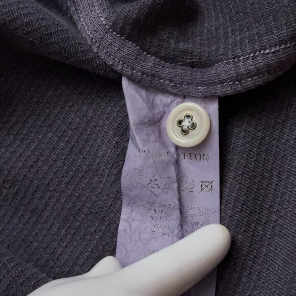 32 Bar Blues Shirt Mens Size 2XL Short Sleeve Button Textured Knit Pocket Purple - Picture 5 of 5